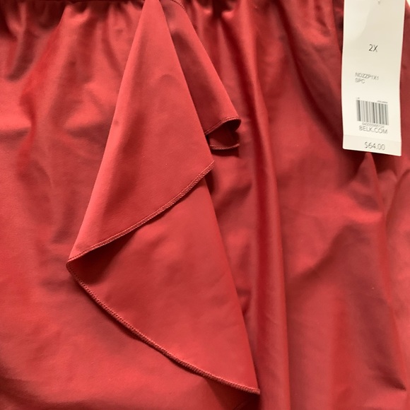 Tankini swim skirt bottom dark orange size 2x - Picture 3 of 6